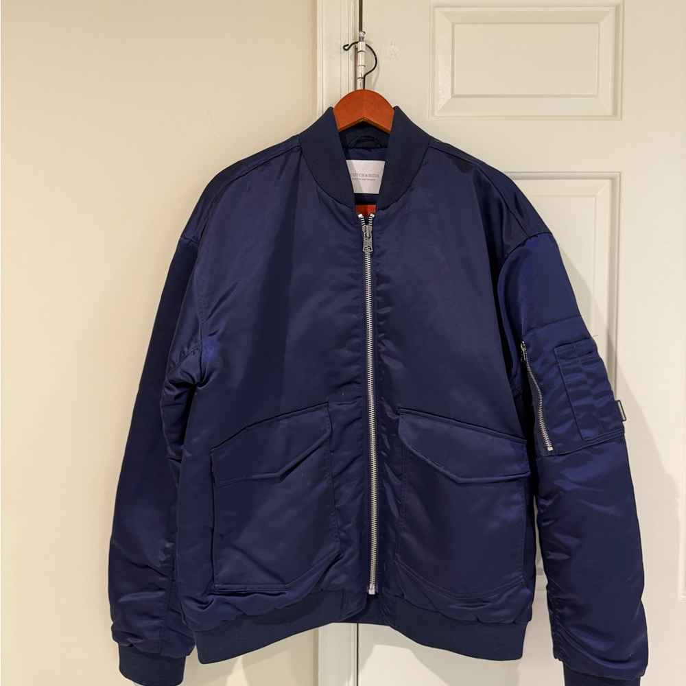 Scotch & Soda Deep Blue Bomber Jacket